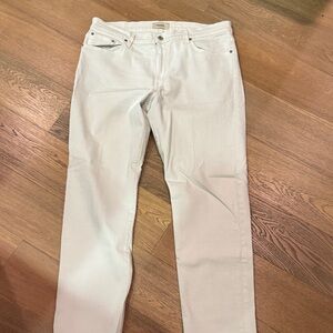 Baldein Slim Straight Jeans - Off White size 36x30